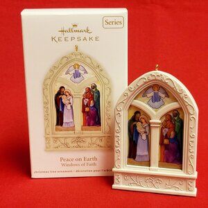 Hallmark Christmas Ornament Peace on Earth Windows of Faith 2012